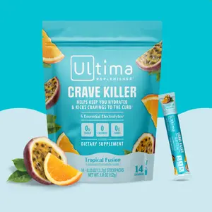 Ultima Replenisher Crave Killer Daily Electrolyte Drink Mix – 14 Sugar-Free Hydration Packets with 6 Key Electrolytes, Vitamin C & Zinc – Vegan, Keto & Non-GMO