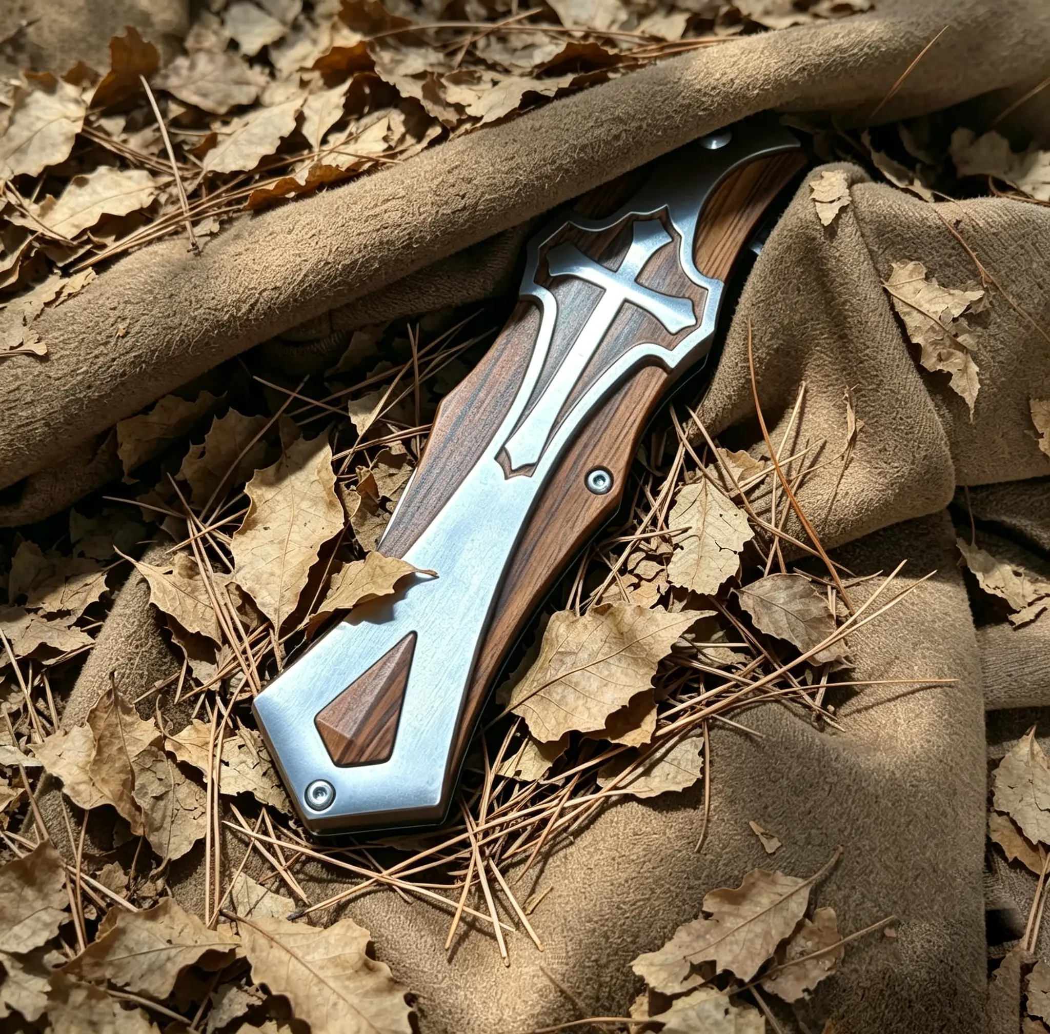 Handcrafted Retro Pocket Knife for Men with Wooden Handle and Carved Metal Trim, Compact Stainless Steel Collector's Blade for EDC & Daily Use, Handcrafted Details, Hiking, Natural Wood, Carving