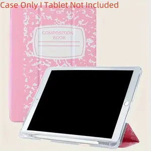 [Flip Stand Notebook] Tri-Fold Flip Stand Notebook Case |   Anti-Drop Pen Holder Protective Case Suitable for iPad Air 4th/Air 5th (10.9-Inch), 7/8/9th (10.2-Inch), 6th/Air 1st/Air 2nd (9.7-Inch), Air 3rd (10.5-Inch), Pro (11-Inch) 10th Generation
