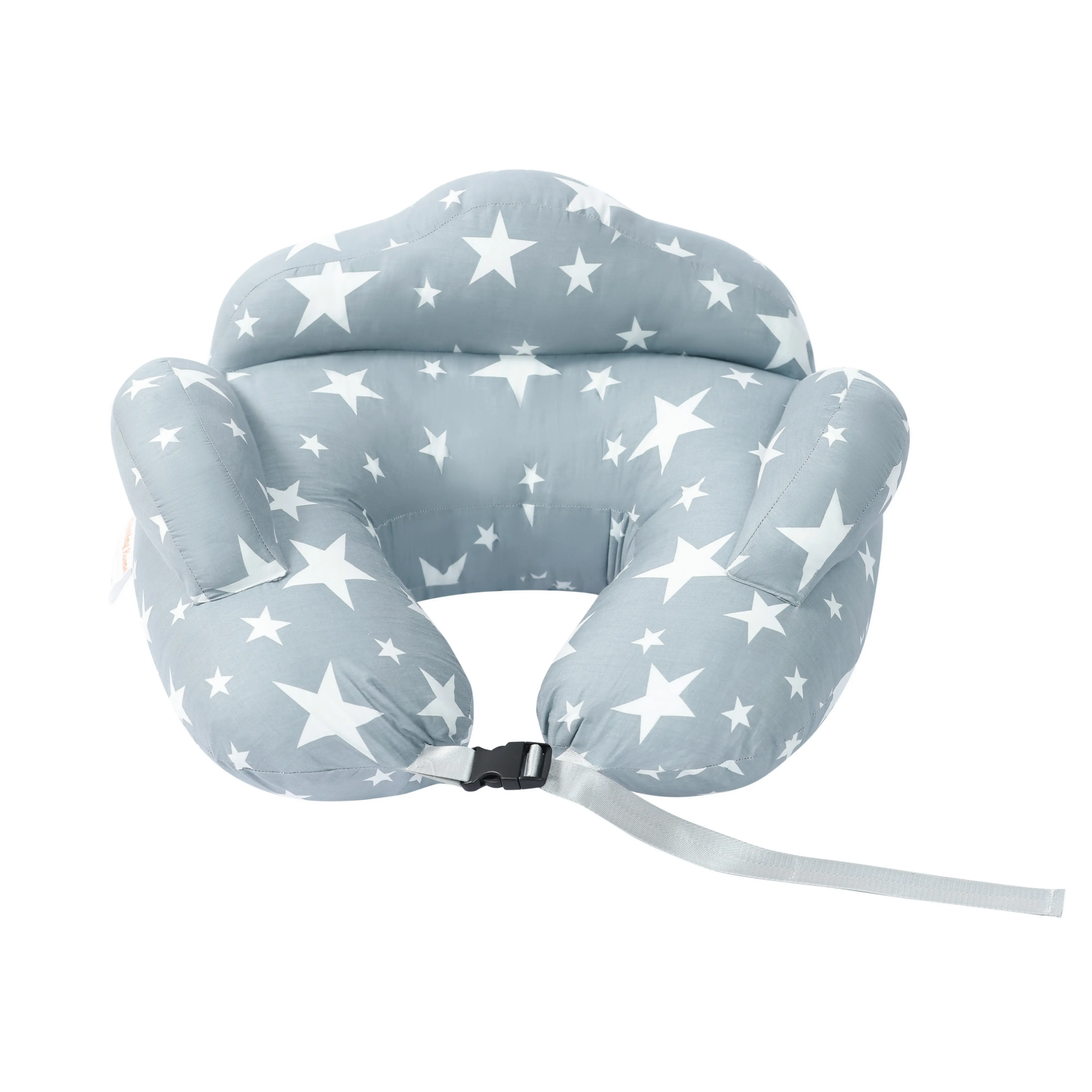 Chilling Home Original Nursing Pillow for Breastfeeding, Offering More Support for Mom and Baby during Feeding, with an Adjustable Waist Strap, Secure Three - side Fence and Removable Pillowcases - Comfortable and Safe (Blue Starry) Mummy Sleep