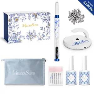 MelodySusie PM170F Nail Drill Travel Gift Box, for Nail Care, Rechargeable Lightweight 30000RPM Manicure