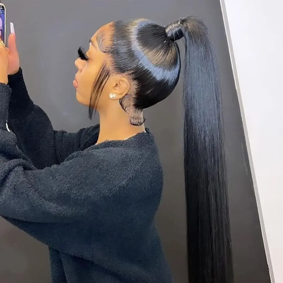 Bling Hair 360 Lace Front Wigs Pre Plucked 180% Density Transparent Straight 13x4 13x6 Lace Frontal Wigs Human Hair Brazilian Remy Wigs For Women