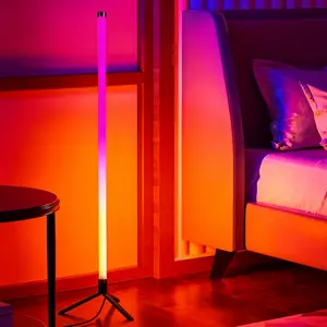 Enhance Your Home Ambiance RGB Smart Floor Lamp with Adjustable Lighting, Pole Mount, Music Rhythm, Music Sync Lights and Multiple Scene Effects Ideal for Reading Gaming and Party Atmosphere LED Mood Light
