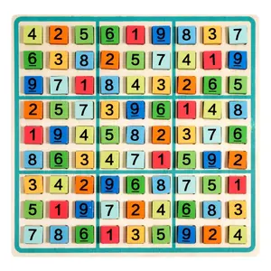 Wooden Sudoku Board Game | Puzzle Table Game with Questions - Brain Teasers Table Toys - Birthday and Christmas Gifts