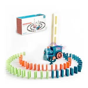 2026 New Domino Train Toys Kids Games - Automatic Stacking Creative Game 3+ Year Old - Stem Montessori Toy for Boys 4-6 - Summer Autistic Christmas Birthday Gifts 5 6 Toddler Ages 4-8