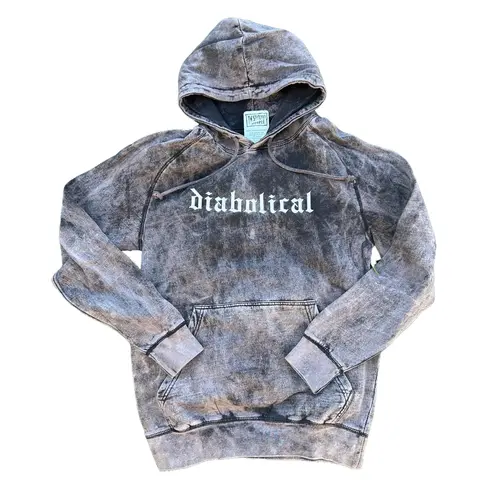 Diabolical Vintage Embroidered Hoodie, Gamer Sweatshirt, Gift for Him, Alt Fashion, Streetwear Casual Pullover Sweatshirts Embroidery Everyday Unisex