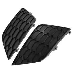 Car Front Fog Light Cover Grille No.622574AF0B/622564AF0B for Nissan Sentra 2016-2019 ABS Plastic Black (Set of 2)