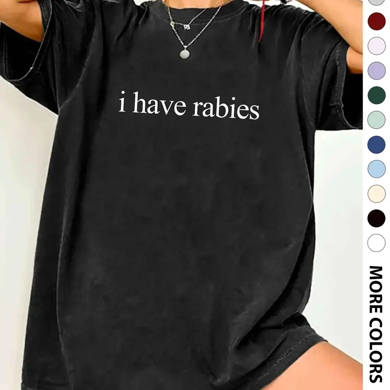 Women's Letter Print Round Neck Tee, Fashion Casual Crew Neck T-Shirt for Daily Holiday Vacation Outdoor Wear, Ladies Clothes for Summer, Style, Womenswear, T Shirts Tops