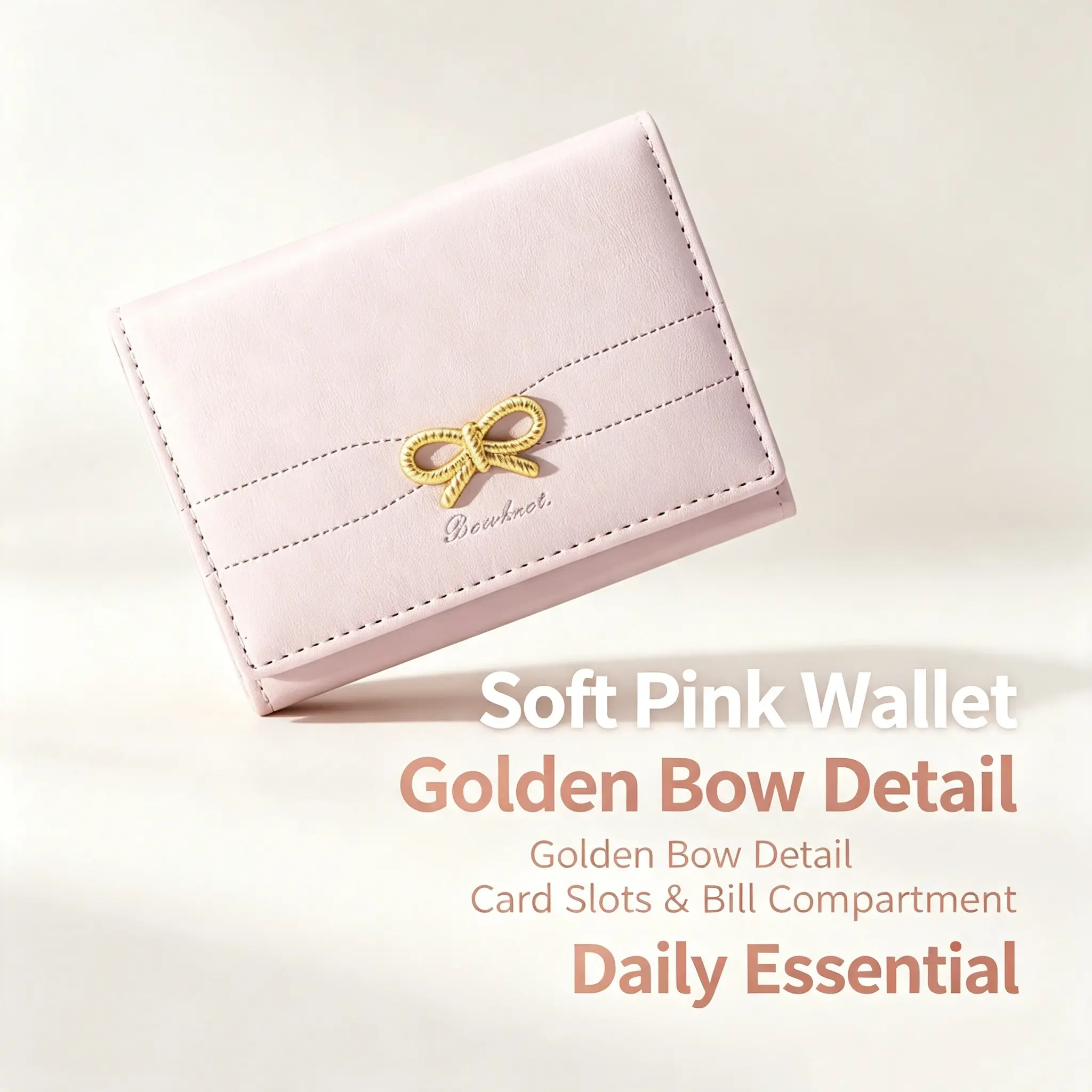 Cute Coquette Bow Small Wallet for Women Girls | Small Compact Wallet Aesthetic Card Holder,7 Card Slots, Cash Slot, ID Window,Daily Use,Gift finds
