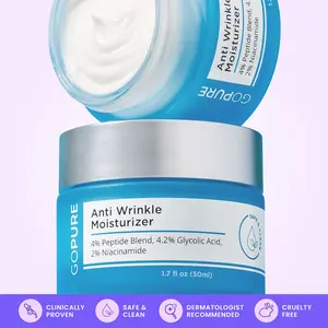 GOPURE Anti Wrinkle Moisturizer - Hydrating Peptide Blend with 4% Glyco-Peptide for Daily Skin Repair & Instant Hydration