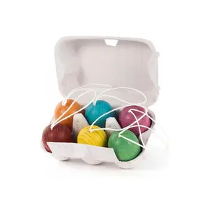 Alexander Taron 224-007-1 Dregeno Easter Ornaments - Assorted Easter Eggs - Set of 6