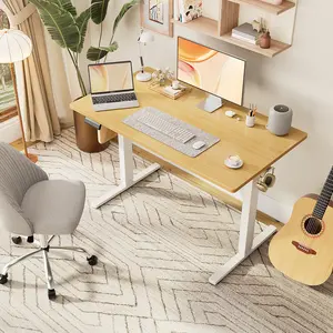 FurnishFlex Height Adjustable Desk, 48'' x 24'' Stand up Desk Moden Adjustable Desk Sit to Stand Desk Computer Desk, Ergonomic Computer Workstation