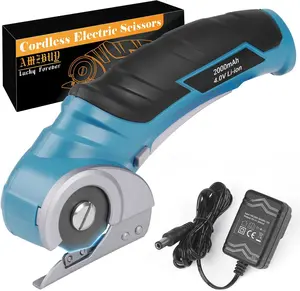 Cordless Electric  Cardboard -  4V Rotary  with Self-Sharpening  Rechargeable Box  for Cardboard Recycling, Carpet  Tool for Plastic, Thin Box, Rug, Leather