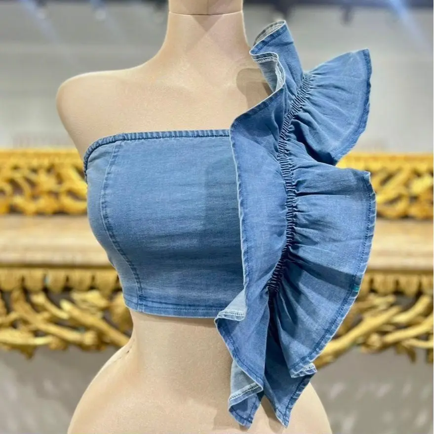Bolero denim top Lady Basic Comfort Clothing Fit
