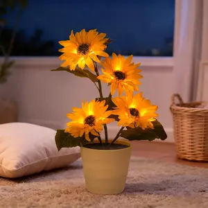 Sunflower Lamp for Womens Gifts, Christmas Birthday Gifts for Women Mom Granddaughter Girlfriend Friend Wife Her Anniversary Birthday, Bedroom Bar Coffee Shop Sunflower Night Light Flower Lamp Decor