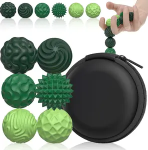 Sensory Fidget Balls Toys for Adults 6PCS Silicone Textured Stress Relief for Teens Autism ADHD Anxiety Weighted Quiet Magnet Fidgets for Desk Travel Office Gifts
