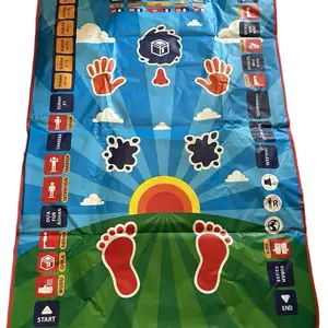Prayer Mat Talking - Interactive Design with Hand and Foot Icons for Unique User Experience