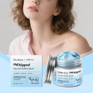 GHK-CU Peptide Cream, enriched with Manuka Honey, Vitamin E, Beef Tallow for Skin,Deeply moisturizes and combats aging, improving skin elasticity and softness A01