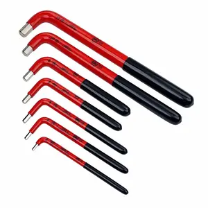 Wiha 13691 7 Piece Metric Insulated Hex L-Key Set, 3mm to 12mm
