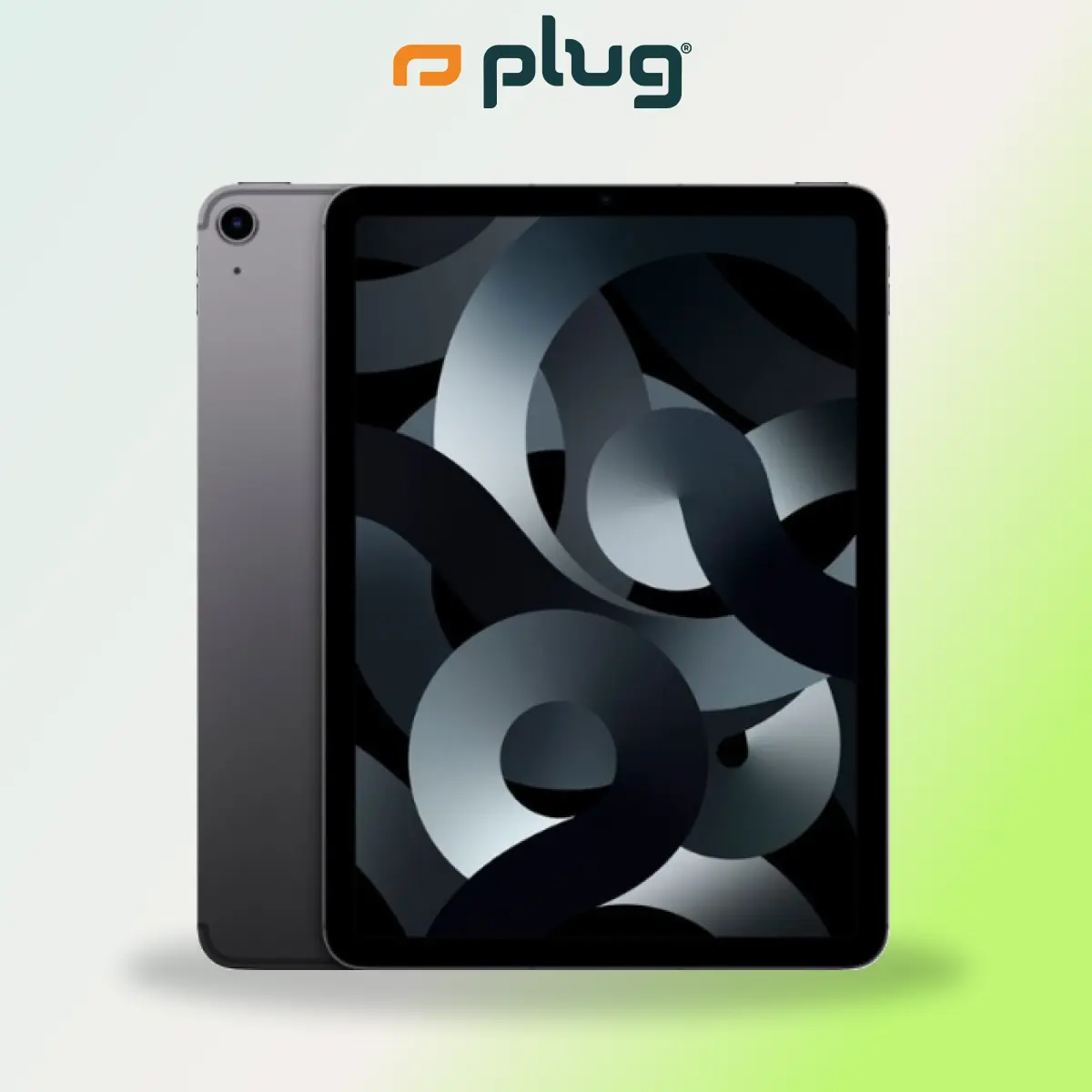Refurbished Apple iPad Air 5th Gen (M1, WiFi + Cellular) - Good Condition with 1-Year Warranty by Plug