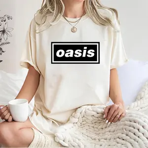 Oasis Minimalist Logo T-Shirt | Retro Band-Inspired Graphic Tee | Unisex Tee