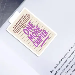 Magnetic Bookmark Library Card One More Chapter Holographic Perfect for Book Lovers