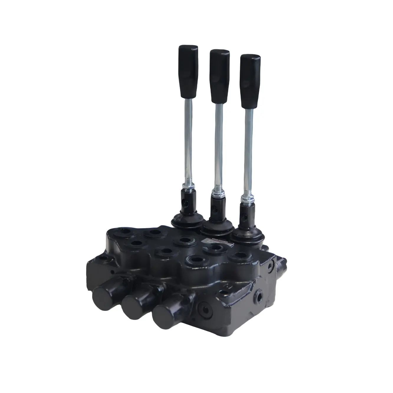 SJ-Technology HM3/3-01400784 Industrial Heavy Duty Metal Monoblock Hydraulic Control Valve, 1pc 3 Levers, 12GPM, 4500PSI Max Pressure, 3/8 NPT Port, Load Check, Compatible with Logger Splitters, Outtrigger Valves, Tippers