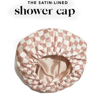 Long Double-Layer Waterproof Fashion Shower Cap | Satin Shower Cap | Long-Hair Woman Bath Care Cap / Popular Bathroom Good Stuff/Fashion Long-Hair Woman Care Cap