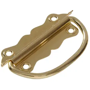 212 MAIN Brass-Plated Chest Handle - 3.5 in. Carded Door Hardware, Includes 2 Handles, Compatible with Door Knobs, Door Knob
