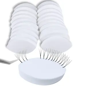 9pcs Eyelash Extension Practice Sponges, Ocular Shaped Training Pads for Lash Artists, Soft Flexible Makeup Sponges for Beginner Lash Technicians, Skill Improvement Tool Kit, Beauty Sponge