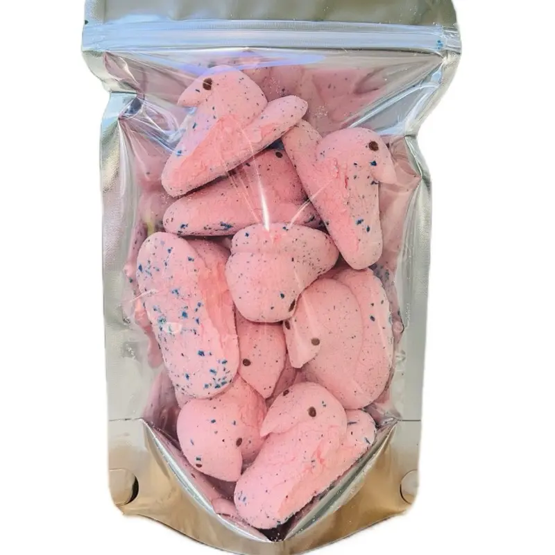 Cotton Candy Freeze Dried Easter Chicks - Surfside Freeze Dried, Crunchy Colorful Snack with Intense Flavor and Melt-In-Mouth Texture - Cotton Candy Flavor Peeps Dry Dessert Sweet Favorite