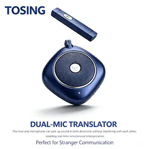 TOSING Dual-Mic Audio AI Translator Device, 137+ Languages Real-Time Translation, Compact Design, Built-In Batteries, 5GB, Cells for Travel & Business, US Stock, Free AI Activation