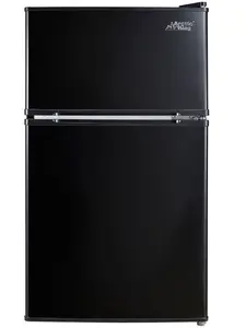 3.2 Cu ft Two Door Mini Fridge with Freezer, Black, E-Star, ARM32D5ABB