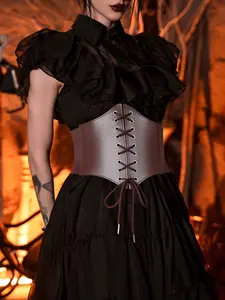 Women's Medieval Vintage Belt, Viking Renaissance Costume Accessory, Cosplay Prop, PU Leather Waistband for All Seasons