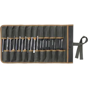 Wrench Roll Up Pouch (20 Slots), Portable Carry  Pouch Workshop Storage Woodworking Tools Organizer Bag Waxed Canvas Tool Roll & ArmyGreen