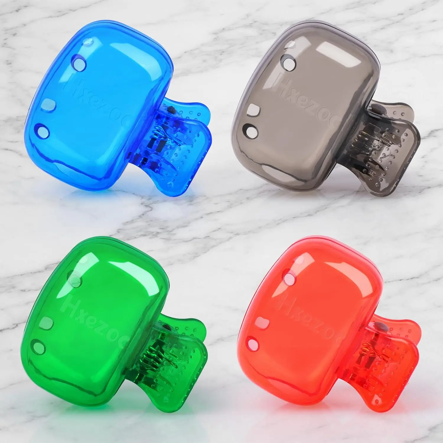 4 Pack Travel Toothbrush Head Covers Toothbrush With Protector Cap Brush And Pod Case Protective Portable Plastic Clip for Household Travel, Camping, Bathroom, School, Business