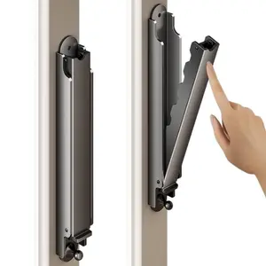 Folding clothes drying rack for balcony, home use, wall-mounted, window-mounted clothes rack, no drilling required, adjustable telescopic rod for drying clothes