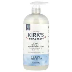 Kirk's 3-In-1 Head To Toe Nourishing Cleanser, Original Fresh, 32 fl oz (946 ml)