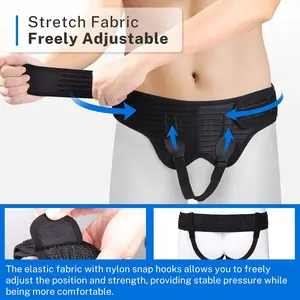 Double Single Side Inguinal Hernia Support Belt for Men Women Adjustable Groin Truss with 4 Detachable Compression Pads Comfort Fit Waist Abdominal Belt Waist Trainer Corset