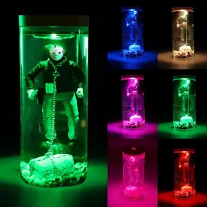 【FaddishDeal】Horror Movie Decorative Water Lamps, Action Fear Maps, Collectibles, Glow-in-the-Dark Halloween Decorative Gifts, Spooky Decorations. Excellent holiday atmosphere desktop decorations