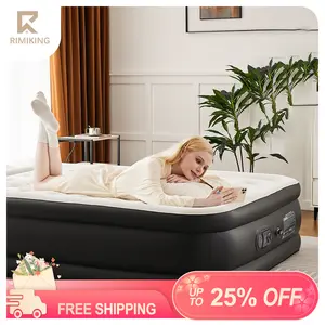 RIMIKING  Premium Air Mattress with Built-in Electric Pump,Size Variants,High Weight Capacity,Built-in Electric Pump,Ergonomic Design,Ergonomic Design,  QDC