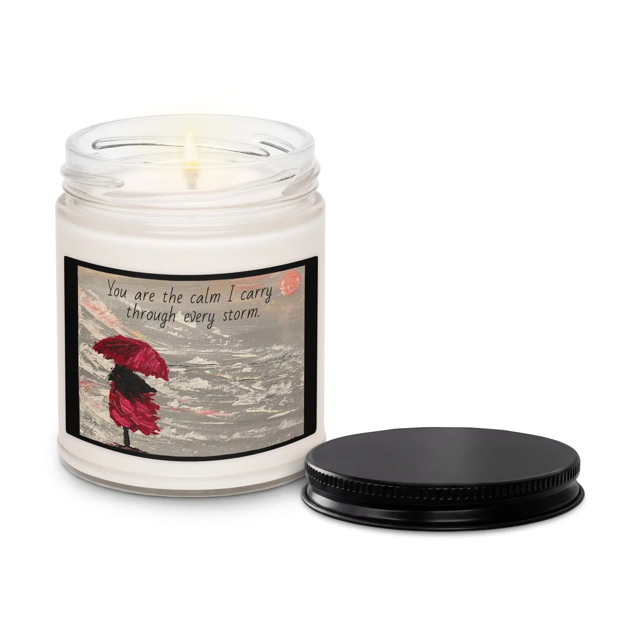 Calm in the Storm Candle | Original Art & Poem Scented Candle