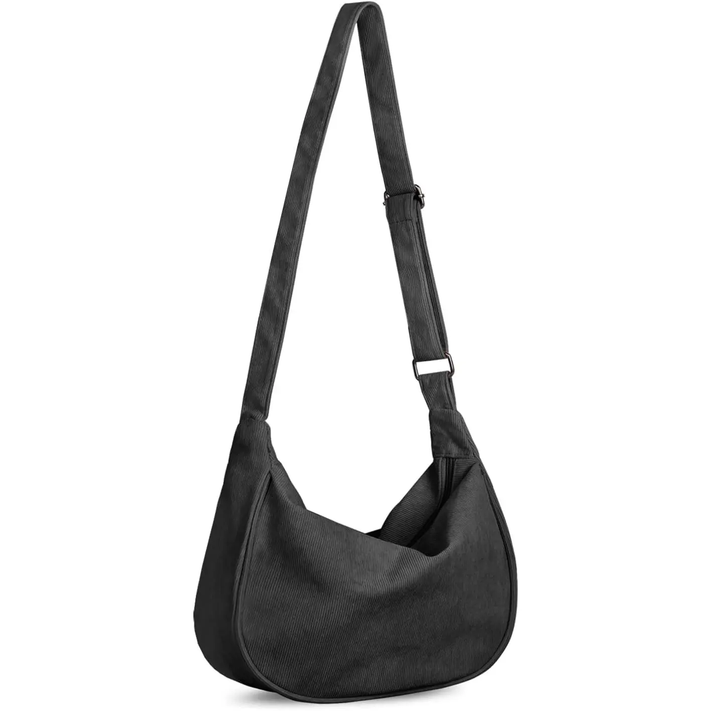 Corduroy Crescent Crossbody Bag for Women Men, Small Sling Hobos Dumpling Bag Crescent Purse