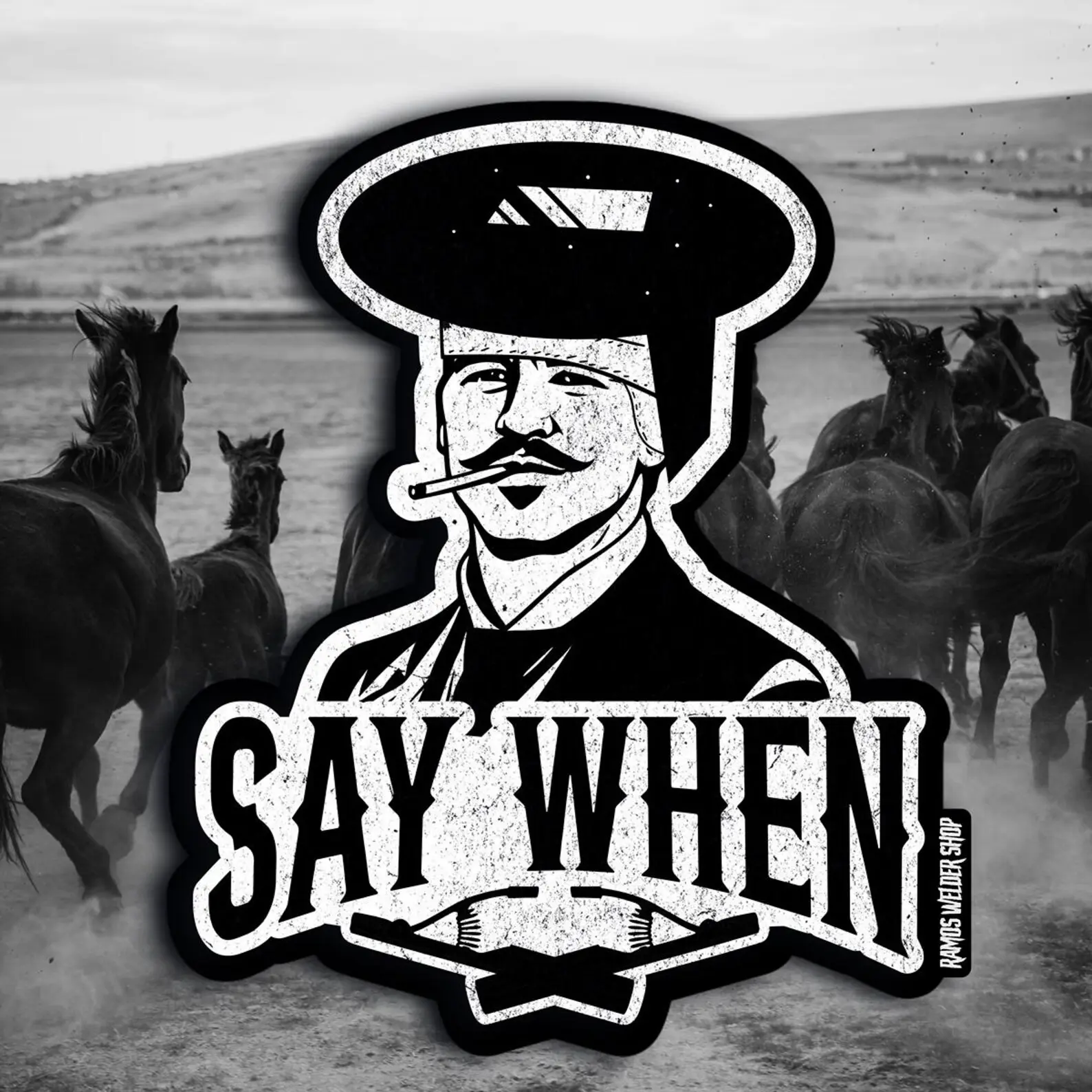Say When Welding Sticker, Electrician, Electrical, Hard Hat Sticker, Blue Collars Stickers, Journeyman, Sparks