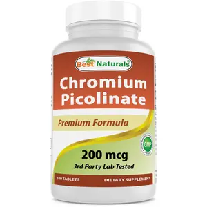 Chromium Picolinate 200 mcg 240 Tablets Supplement Dietary Edible Fitness