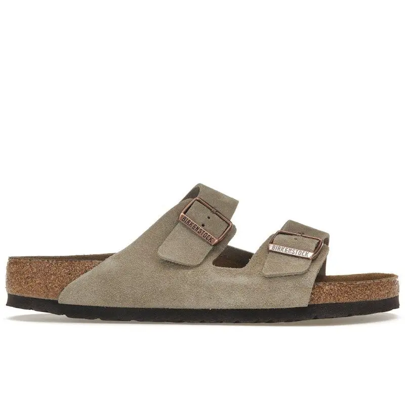 Birkenstock Unisex Arizona Soft Footbed Suede Taupe, from StockX