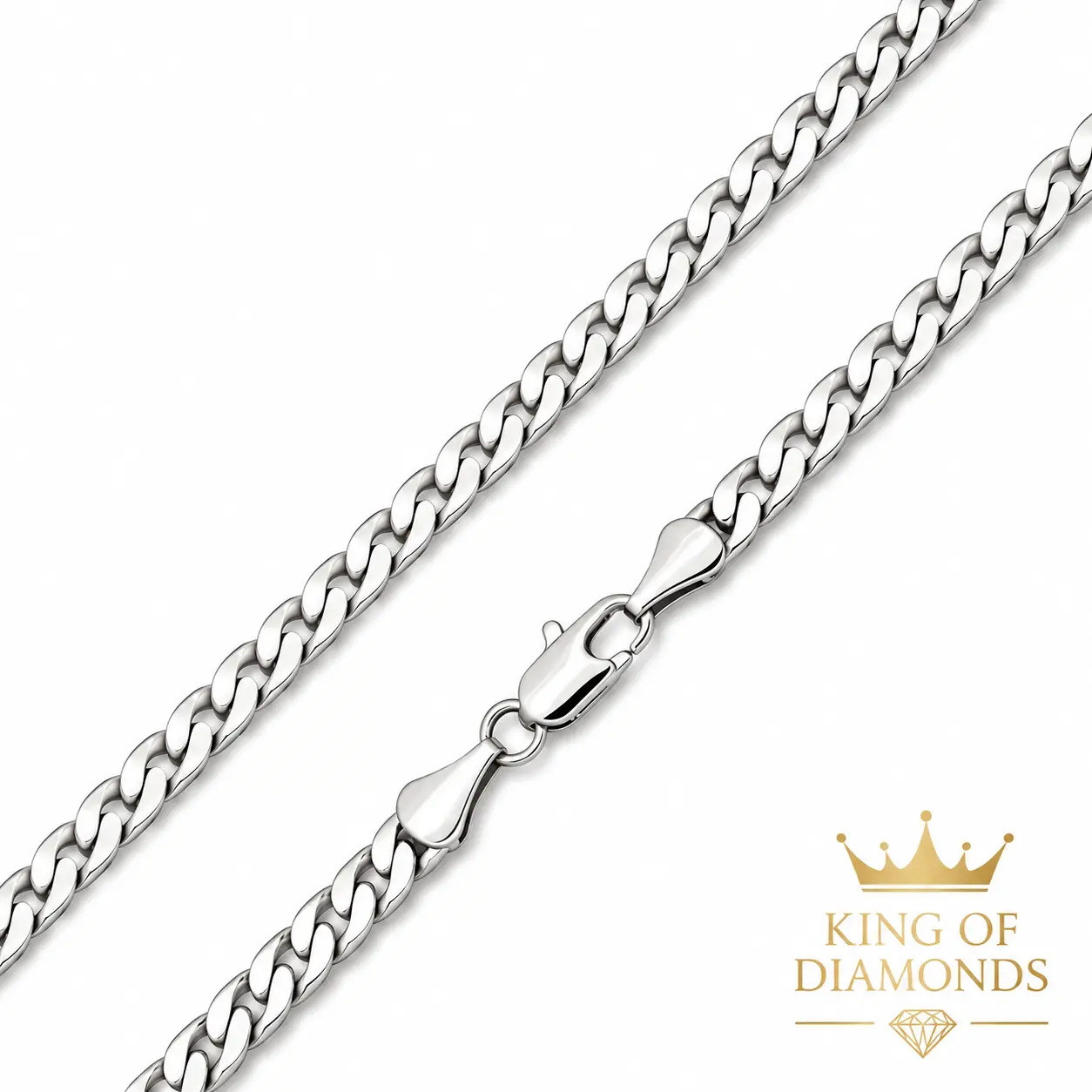 Men's 4MM Textured Cuban Link Chain, 20" Costume Jewelry Necklace for Daily Wear