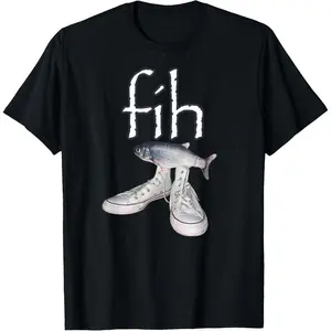 Fih Shoes Funny Misspelled Fish Meme T-Shirt funny graphic tee