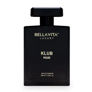 BellaVita Luxury's KLUB Man |  Eau De Parfum | Lemon, Birch & Musk | Long Lasting | Perfume for Men | Vegan Perfume | 100ml/3.3 Fl.oz