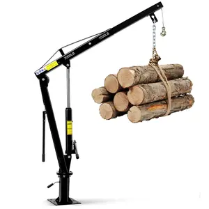 Garvee Hydraulic Folding Truck-Mounted Bed Crane with 360° Swivel Jib for Efficient Lifting and Construction Use in Factory Settings